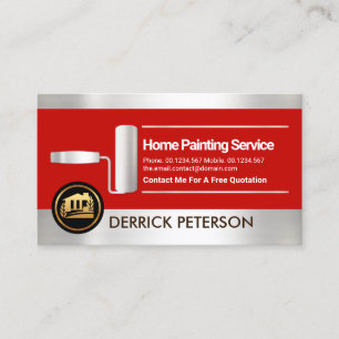 Carte De Visite Service de peinture à pinceau à pinceau à roule