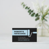 Carte De Visite Service de peinture à pinceau à rouleaux bleus (Debout devant)