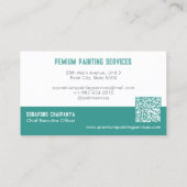 Carte De Visite Service de peinture à rouleaux de peinture blanc (Dos)