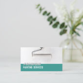 Carte De Visite Service de peinture à rouleaux de peinture blanc (Debout devant)