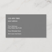 Carte De Visite Service de peinture automobile (Dos)