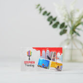 Carte De Visite Service de peinture de l'entrepreneur-peintre de m (Debout devant)