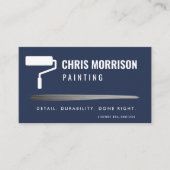 Carte De Visite Service de peinture de maison moderne Marine Bleu (Devant)