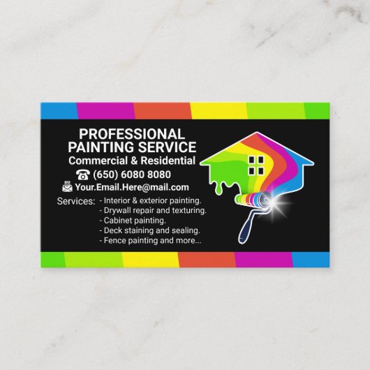 Carte De Visite Service de peinture professionnel (Devant)