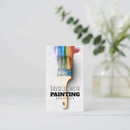 Carte De Visite Service de peinture professionnelle (Debout devant)