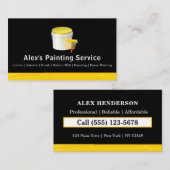 Carte De Visite Service de Peinture Professionnelle - Rouleau de P (Devant / Derrière)