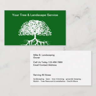 Carte De Visite Service de pelouse et d'aménagement paysager local