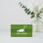 Carte De Visite Service de pelouse et de jardin Gazon Vert Code QR (Debout devant)