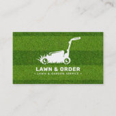 Carte De Visite Service de pelouse et de jardin Gazon Vert Code QR (Devant)