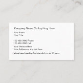 Carte De Visite Service de pelouse paysager classique (Dos)