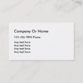 Carte De Visite Service de pelouse simple (Dos)