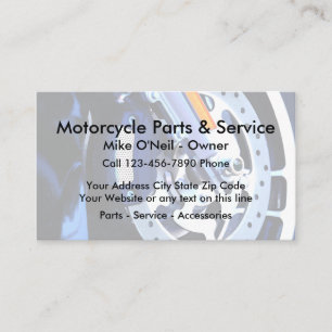 Carte De Visite Service de pièces de moto