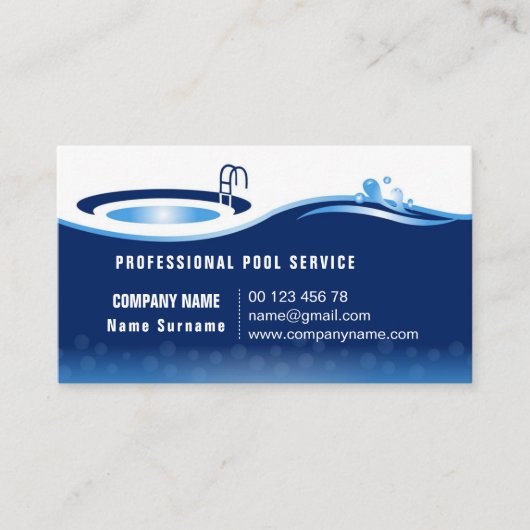 Carte De Visite Service de piscine (Devant)