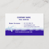 Carte De Visite Service de piscine (Devant)