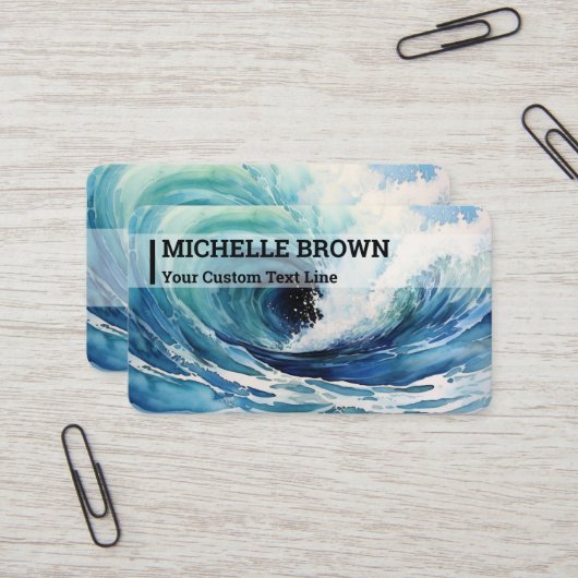 Carte De Visite Service de Piscine à Remous (Devant/Arrière en situation)