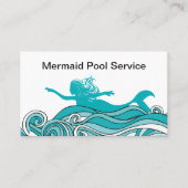 Carte De Visite Service De Piscine Amusante Et Branchée (Devant)