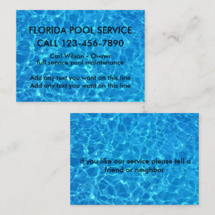 Carte De Visite Service de piscine cool