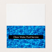 Carte De Visite Service de Piscine Cool (Extérieur déplié)