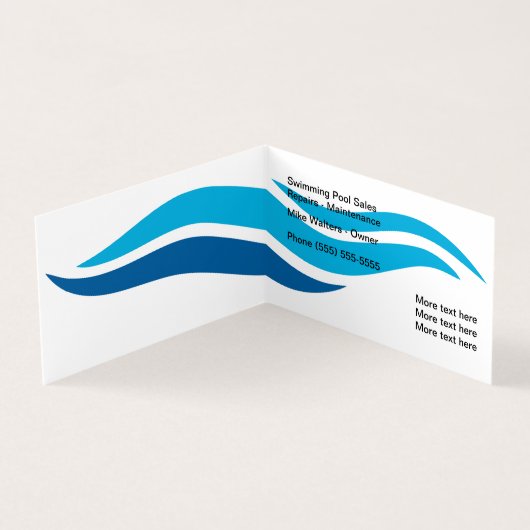 Carte De Visite Service De Piscine Moderne (Intérieur)