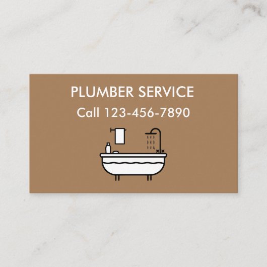 Carte De Visite Service de plomberie (Devant)