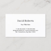 Carte De Visite Service de plomberie Blue Water Drop Logo Plumber (Dos)