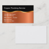 Carte De Visite Service de plomberie classique Style cuivre  (Devant / Derrière)