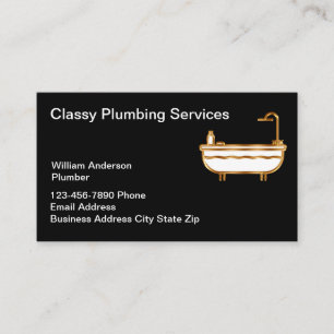 Carte De Visite Service de plomberie Classy Salle de bain de luxe