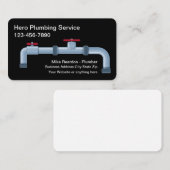 Carte De Visite Service de plomberie cool Tuyaux de plomberie (Devant / Derrière)