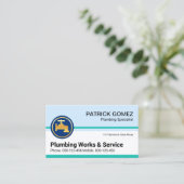 Carte De Visite Service de plomberie Couches bleues (Debout devant)