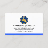 Carte De Visite Service de plomberie Couches d'eau bleues (Dos)