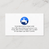Carte De Visite Service de plomberie de canalisation de maison ble (Dos)
