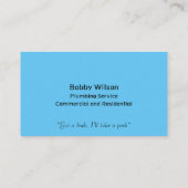 Carte De Visite Service de plomberie de l'entrepreneur Chrome Desi (Dos)