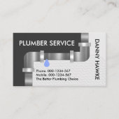 Carte De Visite Service de plomberie de tuyauterie de fuite (Devant)