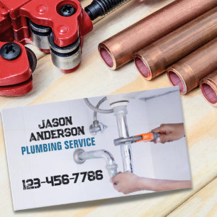 Carte De Visite Service de plomberie de tuyauterie de plomberie de