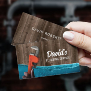 Carte De Visite Service de plomberie de tuyauterie en plomberie Bo