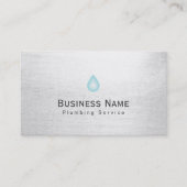 Carte De Visite Service de plomberie Eau Drop Icon Professionnel (Devant)