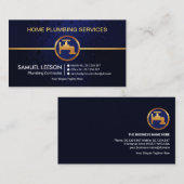 Carte De Visite Service de plomberie Gold Faucet (Devant / Derrière)