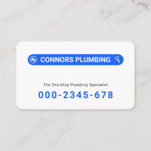 Carte De Visite Service de plomberie minimaliste simple