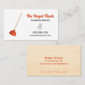 Carte De Visite Service de plomberie pour entrepreneur professionn (Devant / Derrière)