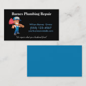 Carte De Visite Service de plomberie professionnel Guy Plunger (Devant / Derrière)