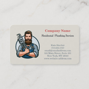 Carte De Visite Service de plomberie professionnel moderne