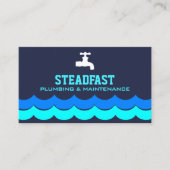 Carte De Visite Service de plomberie professionnel Plomber bleu (Devant)