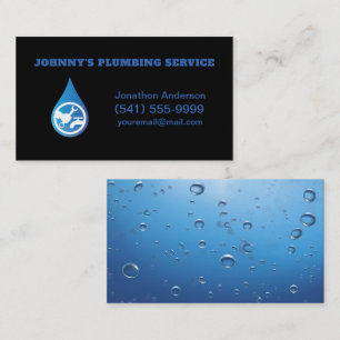 Carte De Visite Service de plomberie professionnel Water Plumber B