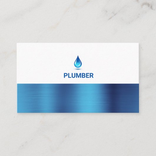 Carte De Visite Service de plomberie professionnelle de la goutte  (Devant)