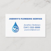 Carte De Visite Service de plomberie professionnelle Plomber à eau (Devant)