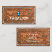 Carte De Visite Service de plomberie Réparation de briques rouges  (Devant / Derrière)