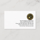 Carte De Visite Service de plomberie Simple Waterdrops (Dos)