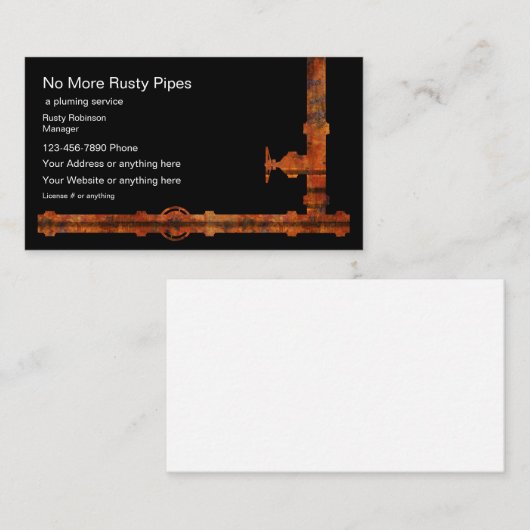 Carte De Visite Service de plomberie unique (Devant / Derrière)