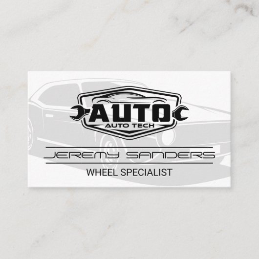Carte De Visite Service de pneu et de roue | Auto Tech (Devant)