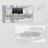 Carte De Visite Service de pneus et de roues | Homme travaillant s (Devant / Derrière)